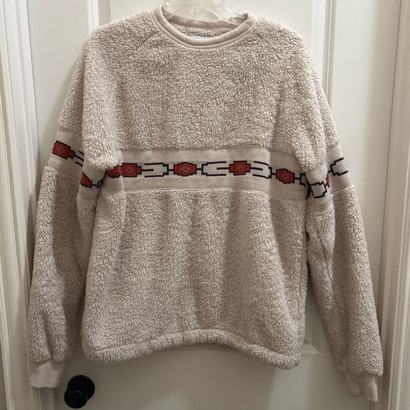 Urban Outfitters Southwest Ivory Pullover Cozy oversized Sweater Crewneck Size M - Picture 1 of 6